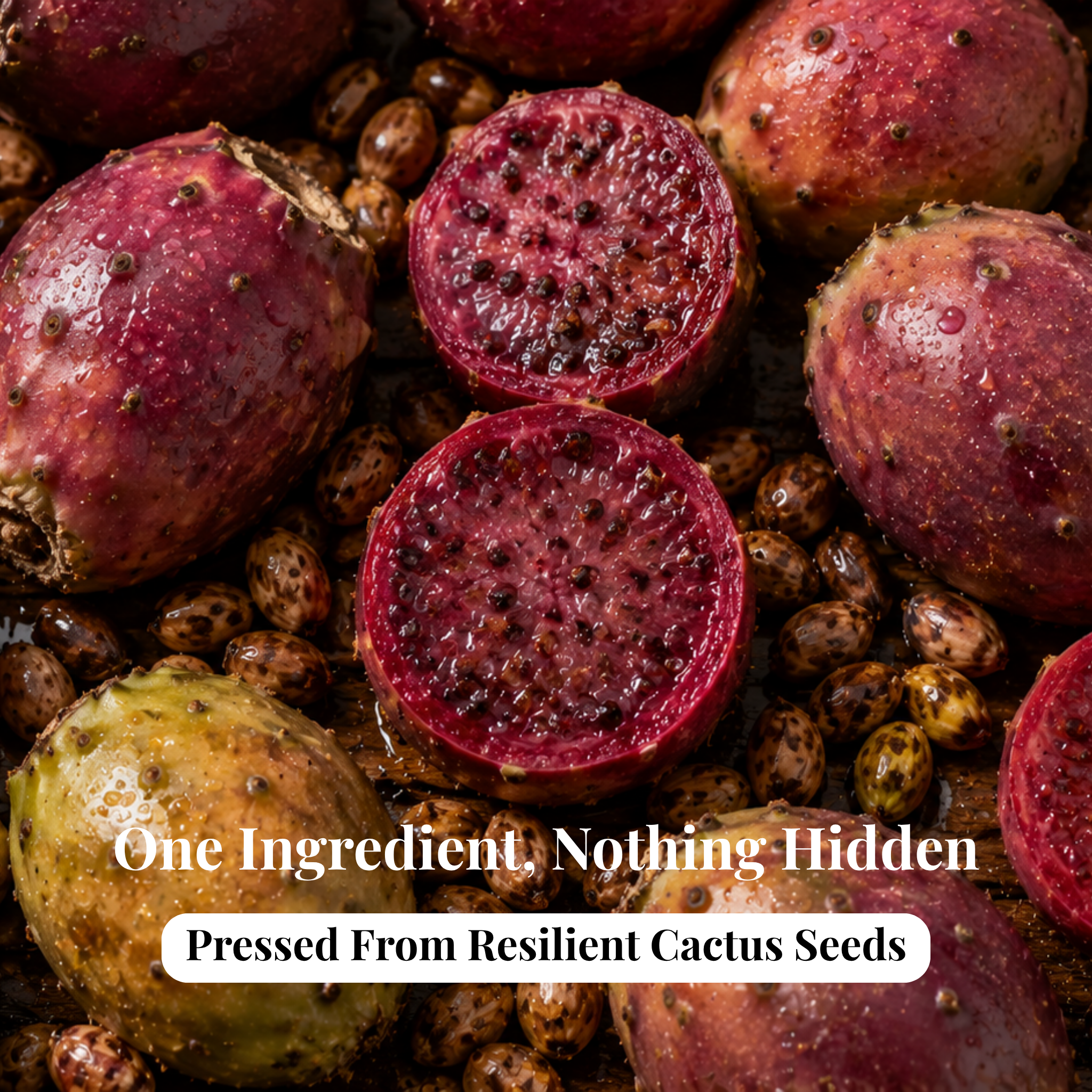 100% Organic Cold-Pressed Prickly Pear Seed Oil
